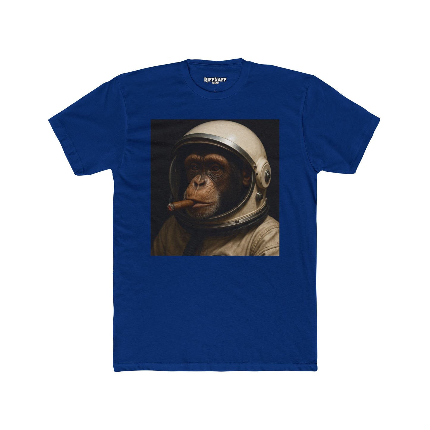 Astronaut Monkey Unisex Cotton Crew Tee - Fun Graphic T-Shirt for Animal Lovers - Riff Raff Wear