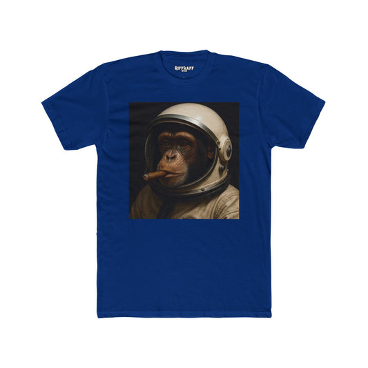 Astronaut Monkey Unisex Cotton Crew Tee - Fun Graphic T-Shirt for Animal Lovers - Riff Raff Wear