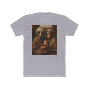 Early Earth Alien Family Portrait Unisex Cotton Crew Tee - Riff Raff Wear