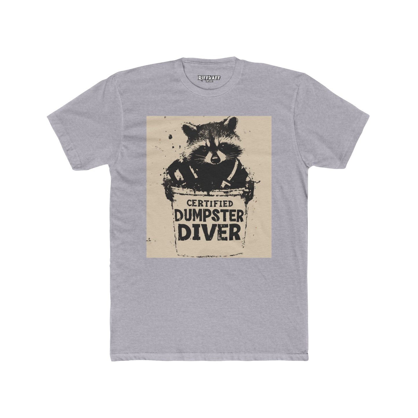 Certified Dumpster Diver Unisex Crew Tee, Funny Animal Shirt, Eco-Friendly Gift - Riff Raff Wear