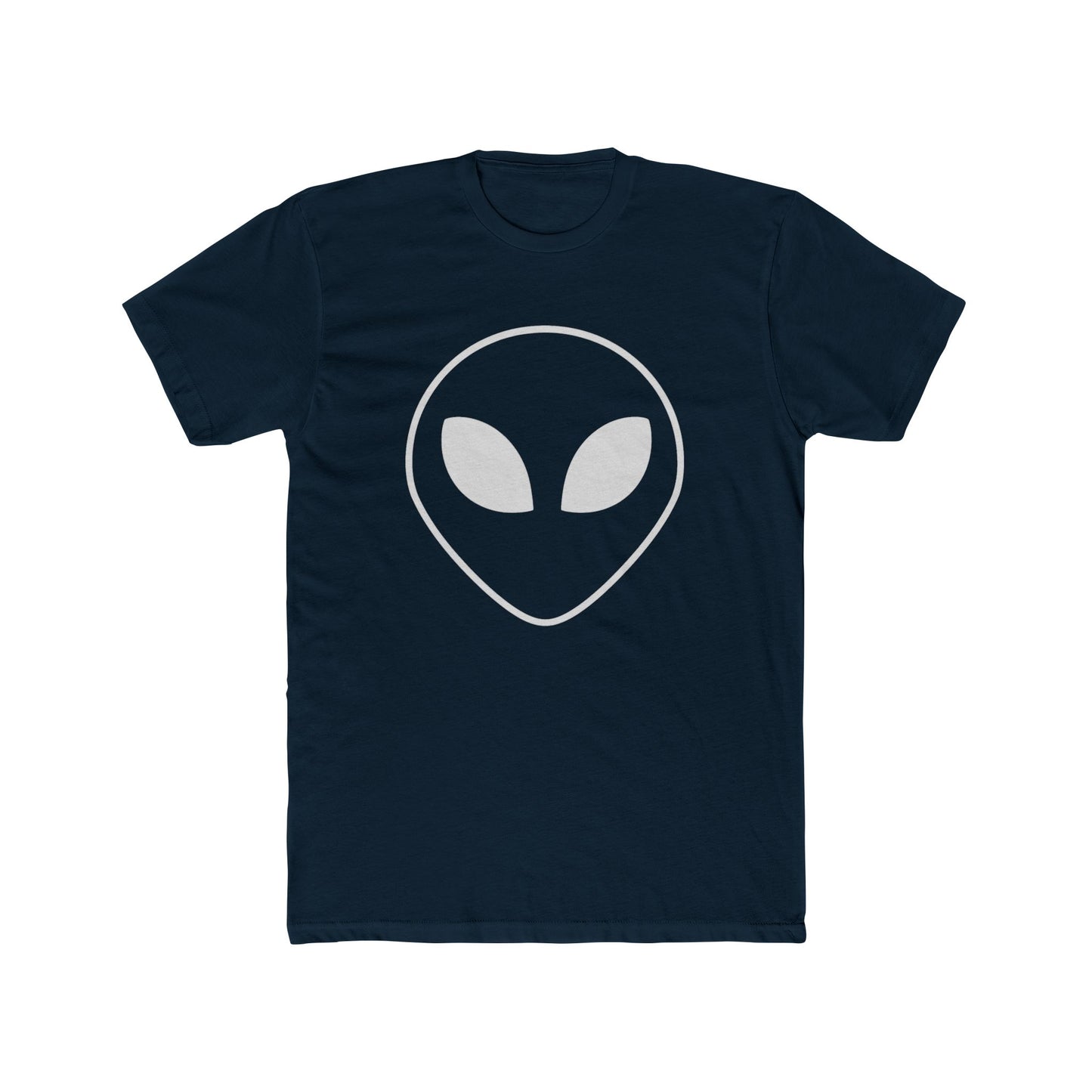 Alien Face Unisex Cotton Crew Tee - UFO Enthusiasts - Riff Raff Wear