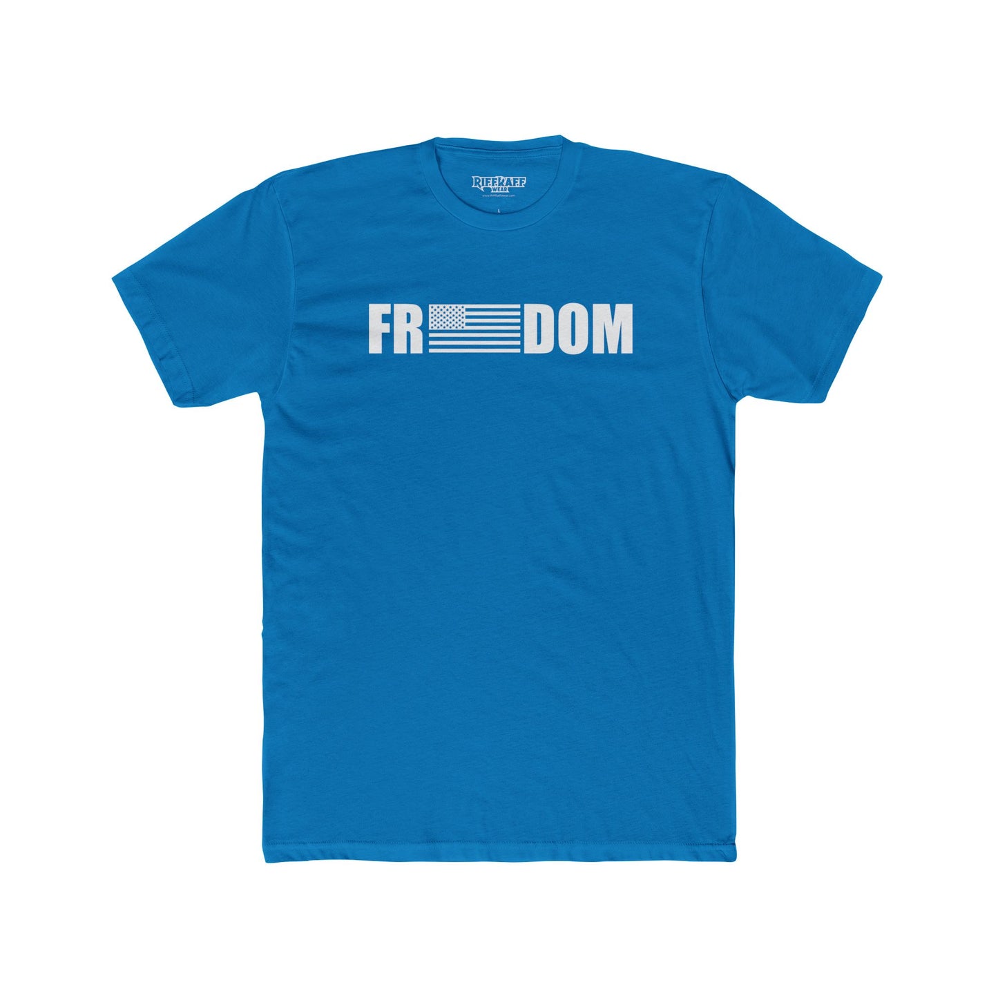 Freedom Tee White Men's Cotton Crew Tee - Riff Raff Wear
