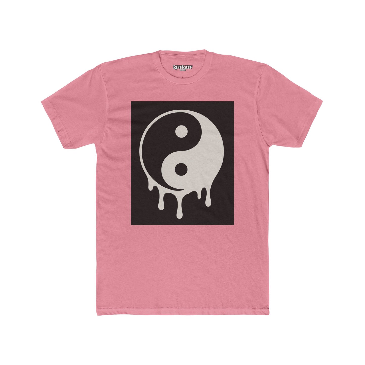 Unisex Cotton Crew Tee with Dripping Yin Yang Design | Casual Wear, Unisex Tee - Riff Raff Wear