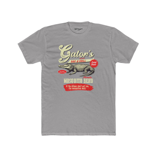 Gator's Bar & Grill Humor Tee - Unisex Cotton Crew Shirt - Riff Raff Wear