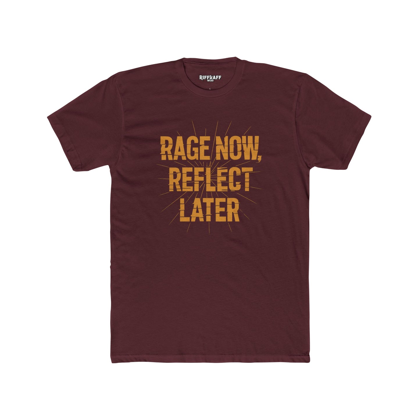 Rage Now, Reflect Later Unisex Cotton Crew Tee - Inspirational Graphic Tee