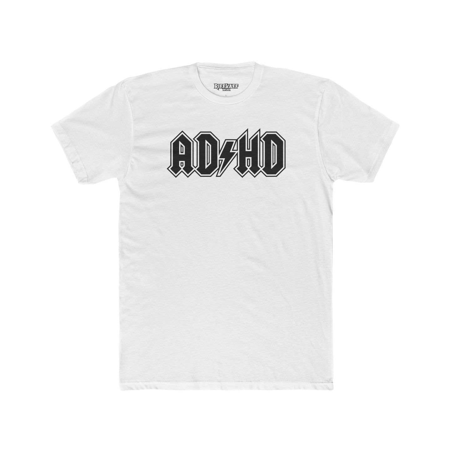 ADHD Unisex Cotton Crew Tee - Cool Graphic Tee for Casual Wear - Logo Pardoy Series - Riff Raff Wear