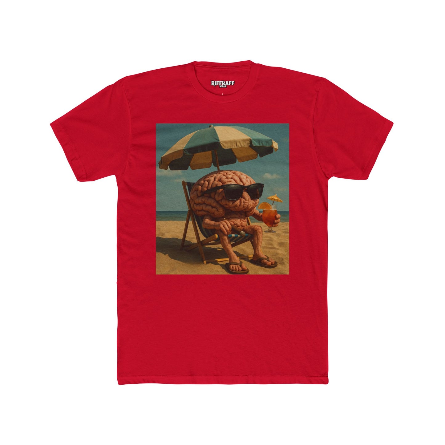 Chill Vibes Brain Art Unisex Cotton Crew Tee - Riff Raff Wear