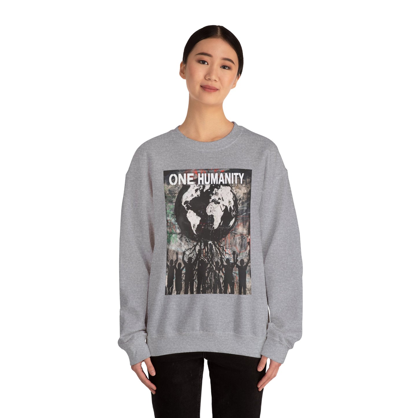One Humanity Unisex Crewneck Sweatshirt - Comfortable & Stylish - Riff Raff Wear