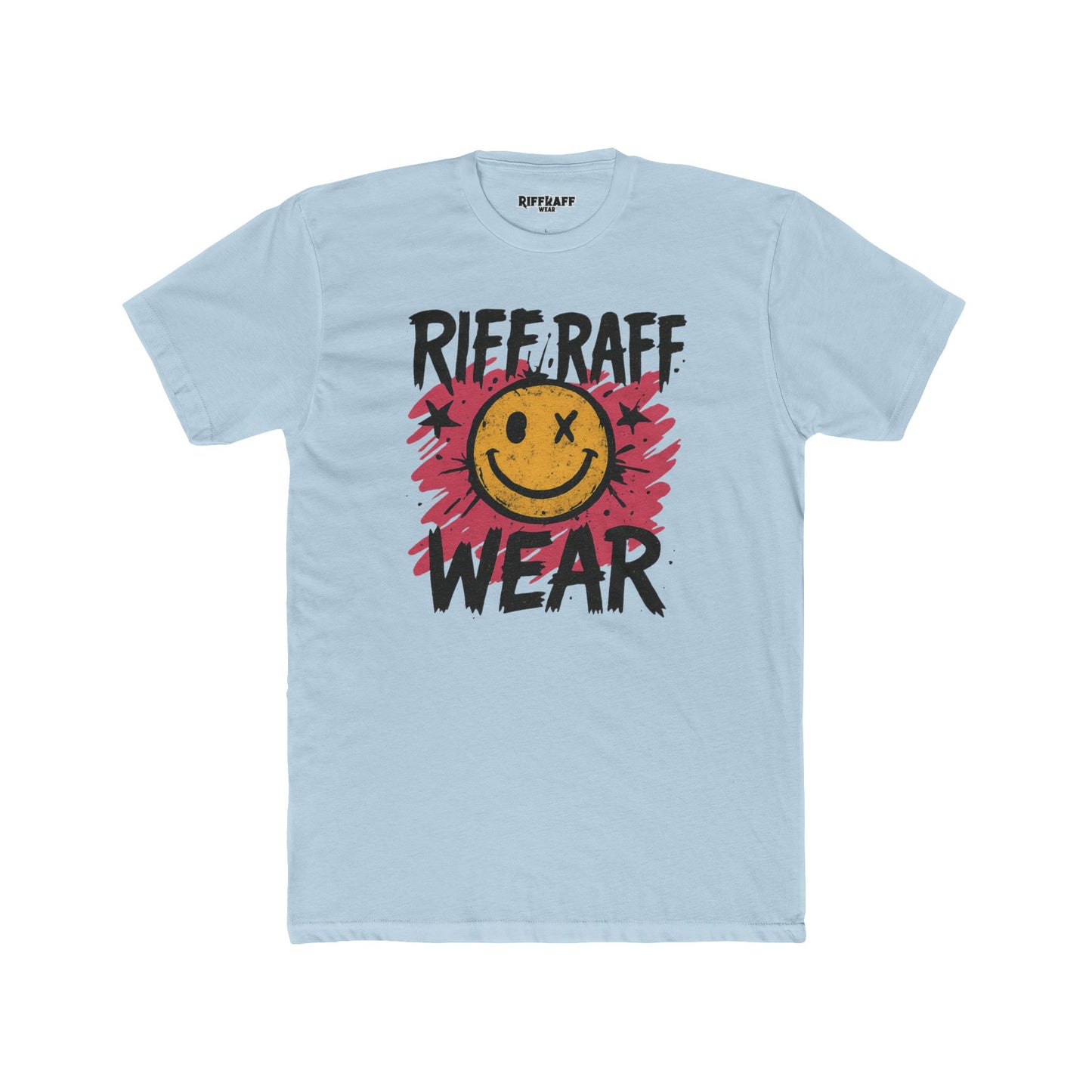 Smiley Graphic Unisex Cotton Crew Tee - Stylish Casual T-Shirt - Riff Raff Wear