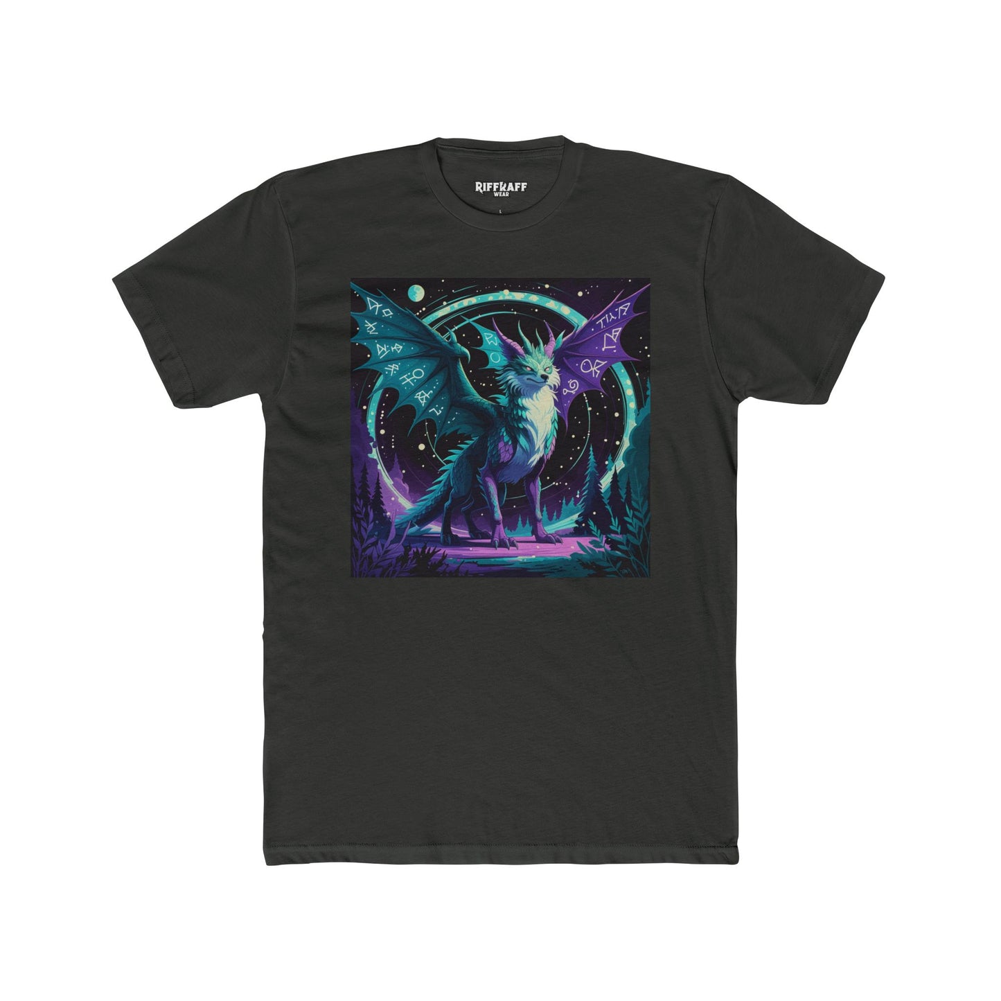 Mystical Dragon Unisex Cotton Crew Tee - Fantasy T-Shirt for Men & Women - Riff Raff Wear