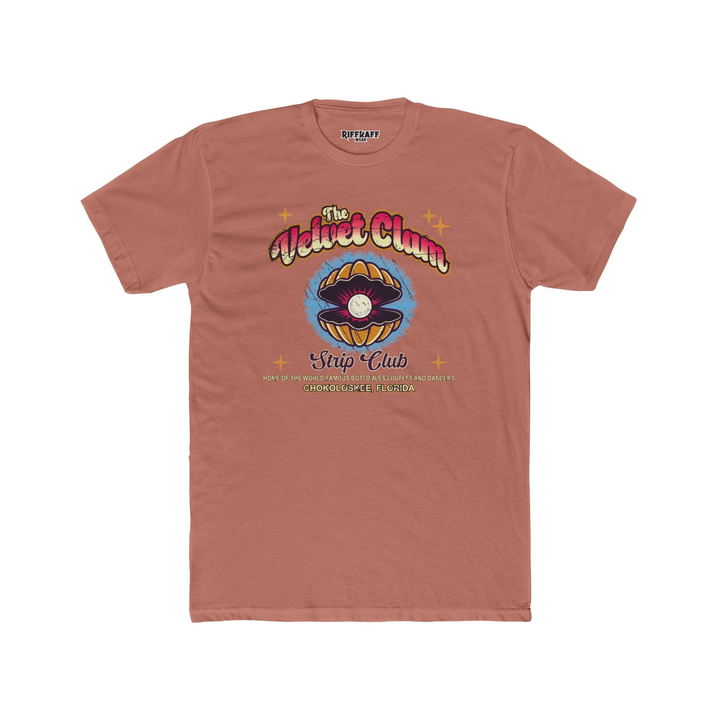 Velvet Clam Unisex Cotton Crew Tee - Funny Graphic T-Shirt with VIP Room Text - Riff Raff Underground