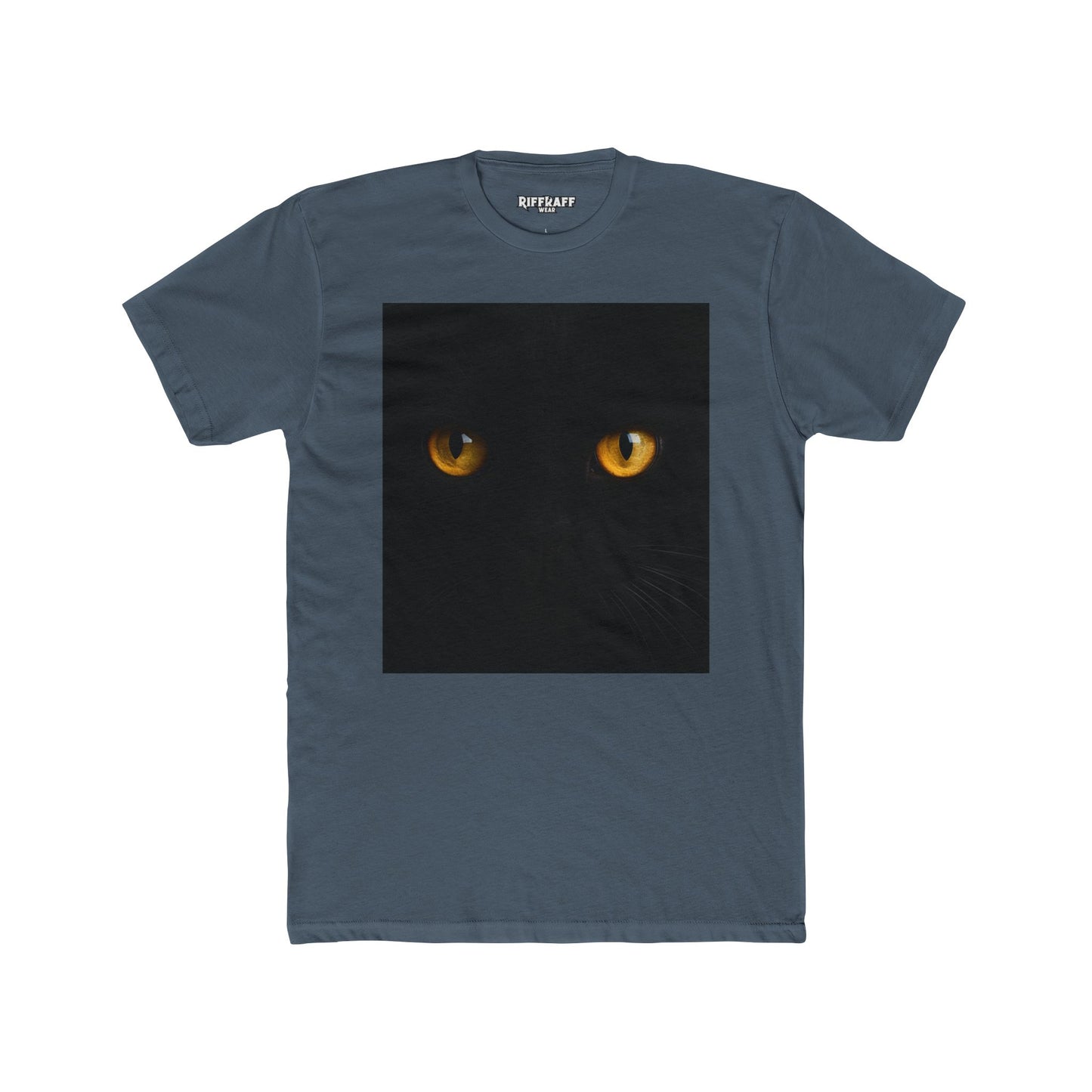 Mystical Cat Eyes Unisex Cotton Crew Tee - Perfect for Cat Lovers - Riff Raff Wear