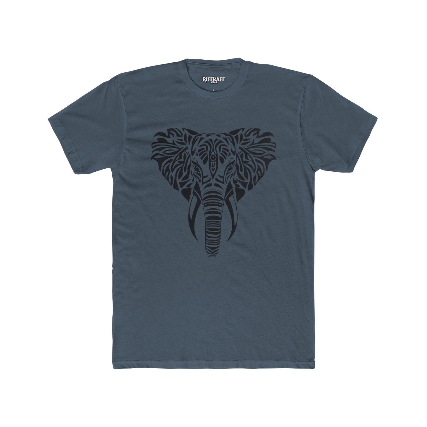 Trendy Elephant Design Unisex Cotton Crew Tee, Eco-Friendly Graphic Tee, -Riff Raff Wear