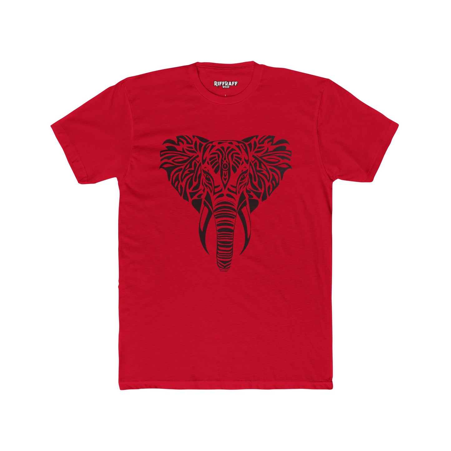 Trendy Elephant Design Unisex Cotton Crew Tee, Eco-Friendly Graphic Tee, -Riff Raff Wear