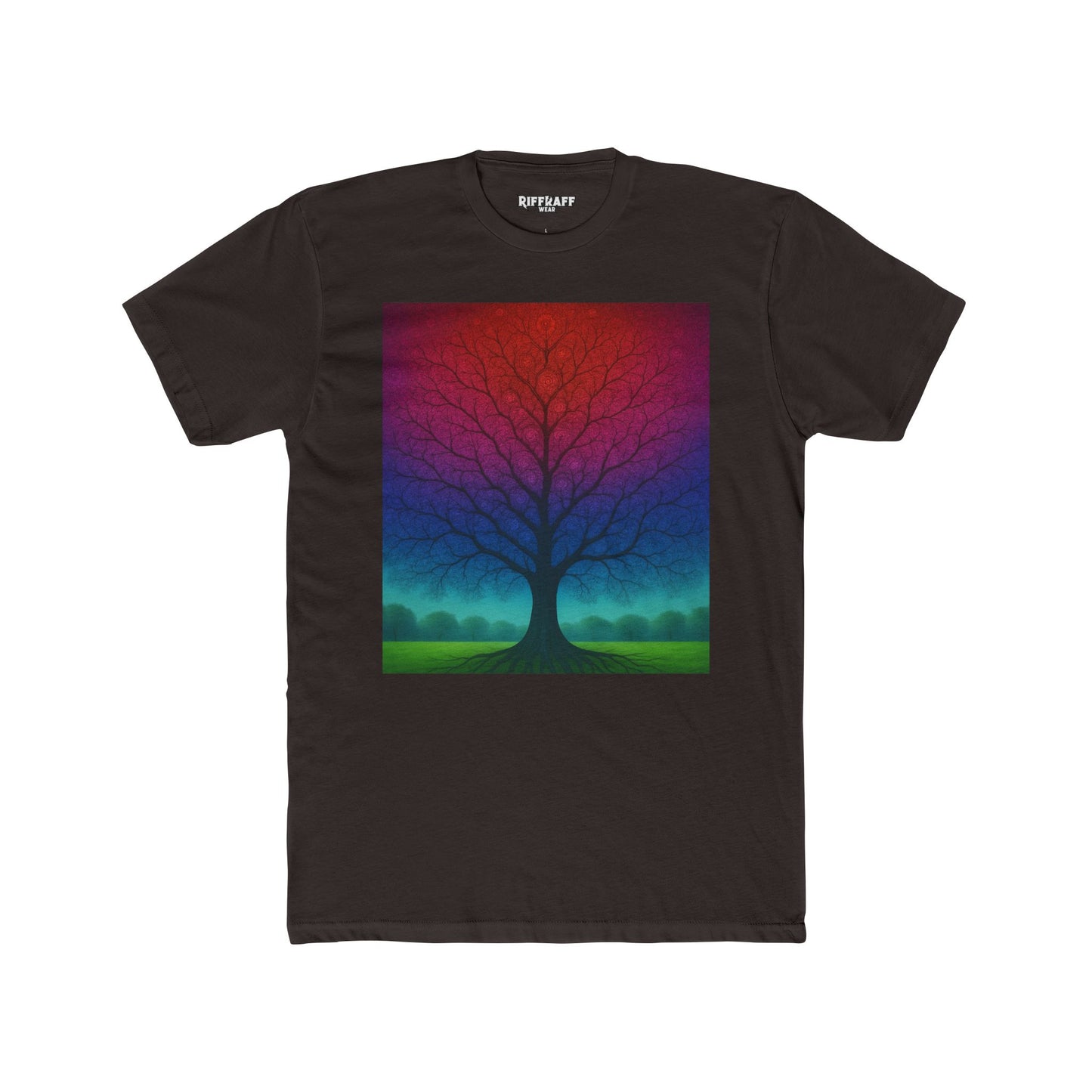 Colorful Tree Art Unisex Tee, Nature Lover Gift, Casual Wear, Bohemian Style - Riff Raff Wear