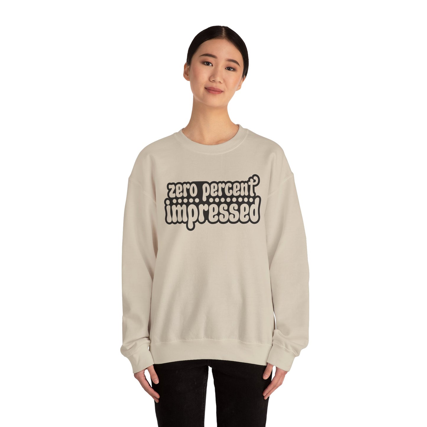 Unisex Heavy Blend™ Crewneck Sweatshirt - "Zero Percent Impressed" - Riff Raff Wear