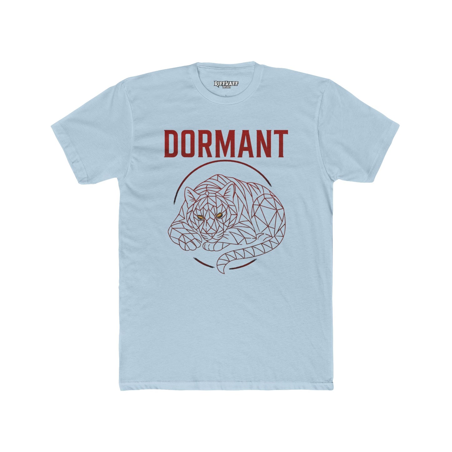 Dormant Tiger Unisex Cotton Crew Tee - Minimalist Animal Graphic T-Shirt - Riff Raff Wear