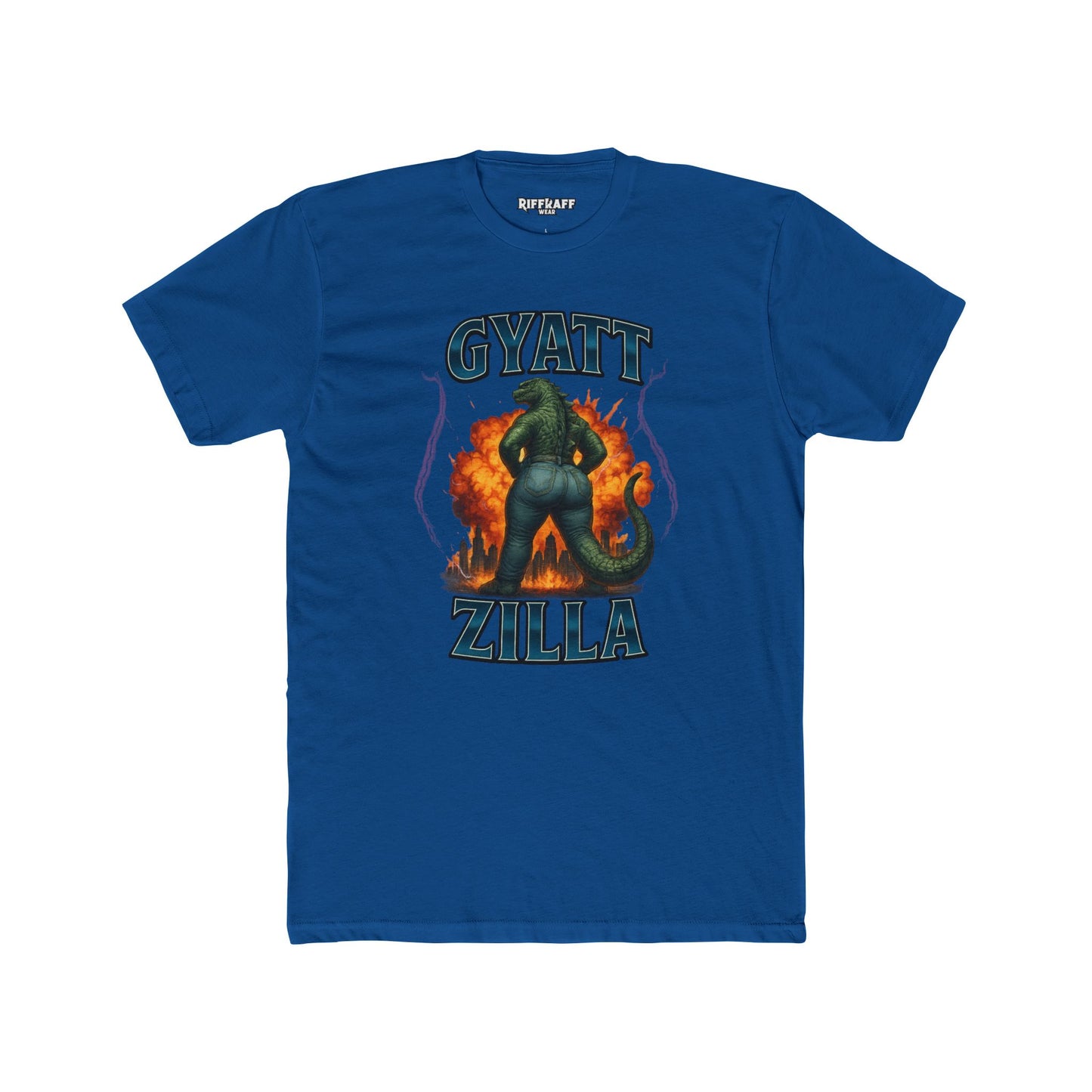 Unisex Cotton Crew Tee with Gyatt Zilla Design, Fun Graphic Tee, Casual Wear - Riff Raff Wear