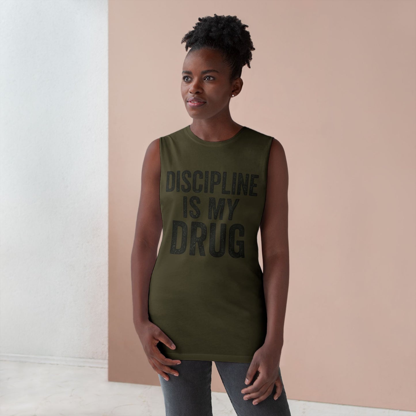 Discipline Is My Drug Unisex Tank Top - Motivational Fitness Apparel - Riff Raff Wear
