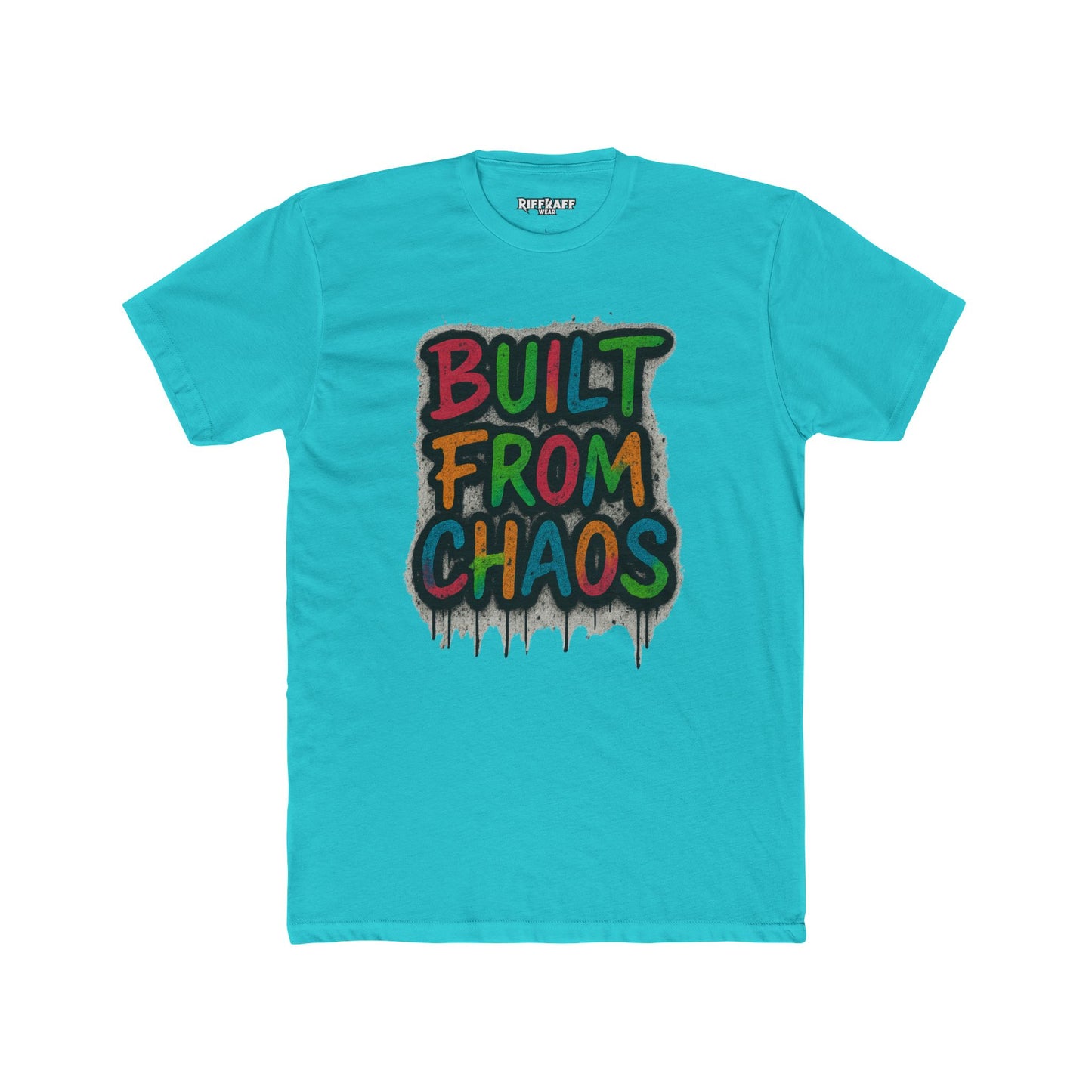 Unisex Cotton Crew Tee - Built From Chaos Graphic T-Shirt - Riff Raff Wear