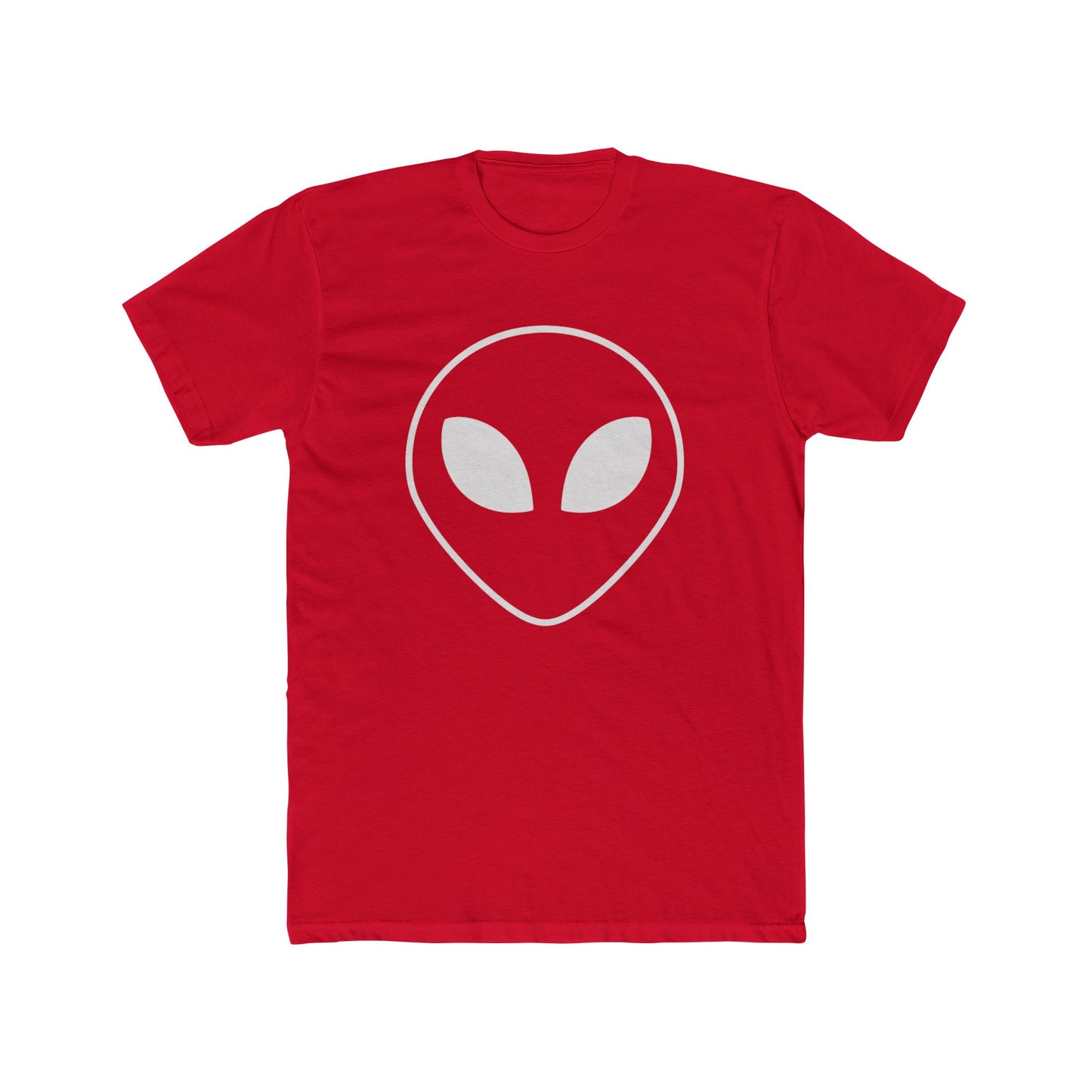 Alien Face Unisex Cotton Crew Tee - UFO Enthusiasts - Riff Raff Wear