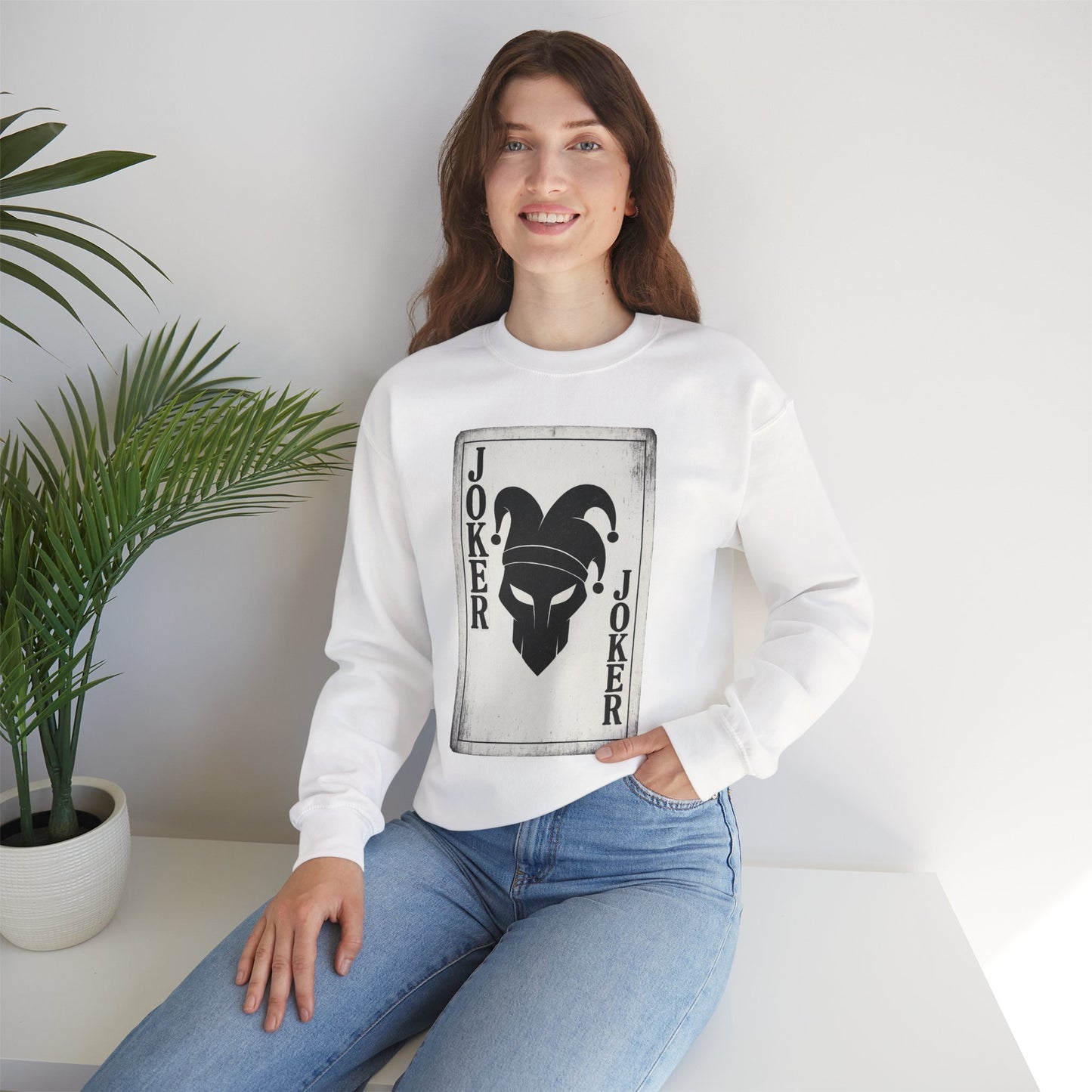 Joker Graphic Sweatshirt - Unisex Heavy Blend Crewneck - Riff Raff Wear
