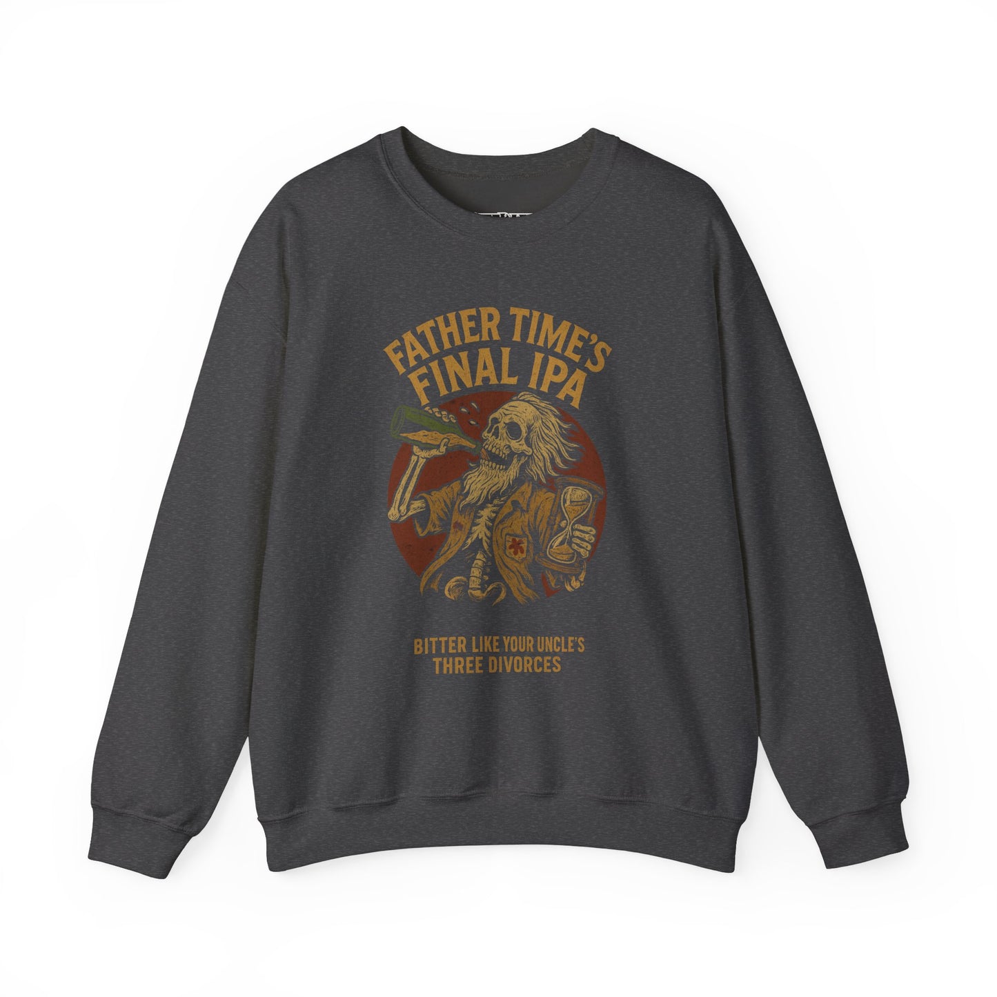 Funny Unisex Crewneck Sweatshirt - Father Time's Final IPA Design - Riff Raff Wear Underground