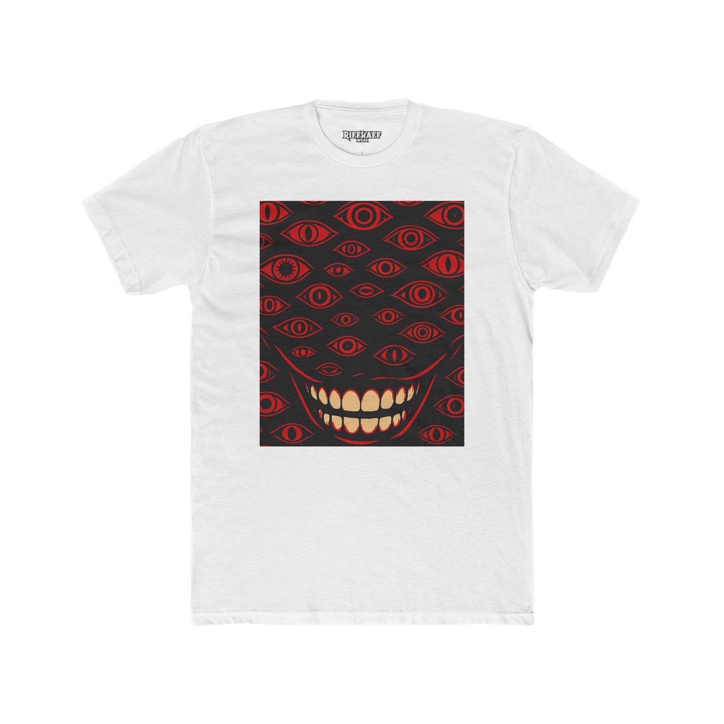 Menacing Smiley Unisex Cotton Crew Tee - Bold Graphic - Riff Raff Wear