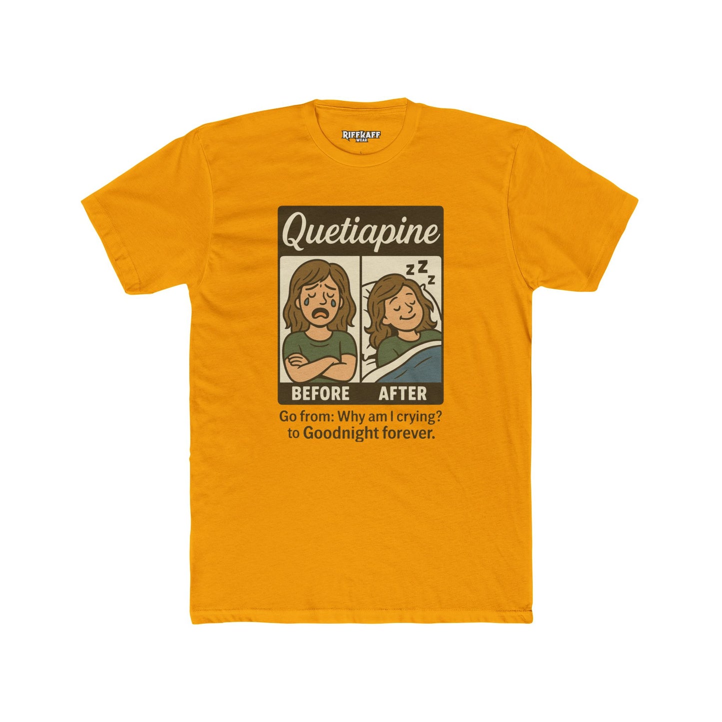 Quetiapine Unisex Cotton Crew Tee – Mental Health Awareness Shirt - OverRX - Riff Raff Wear