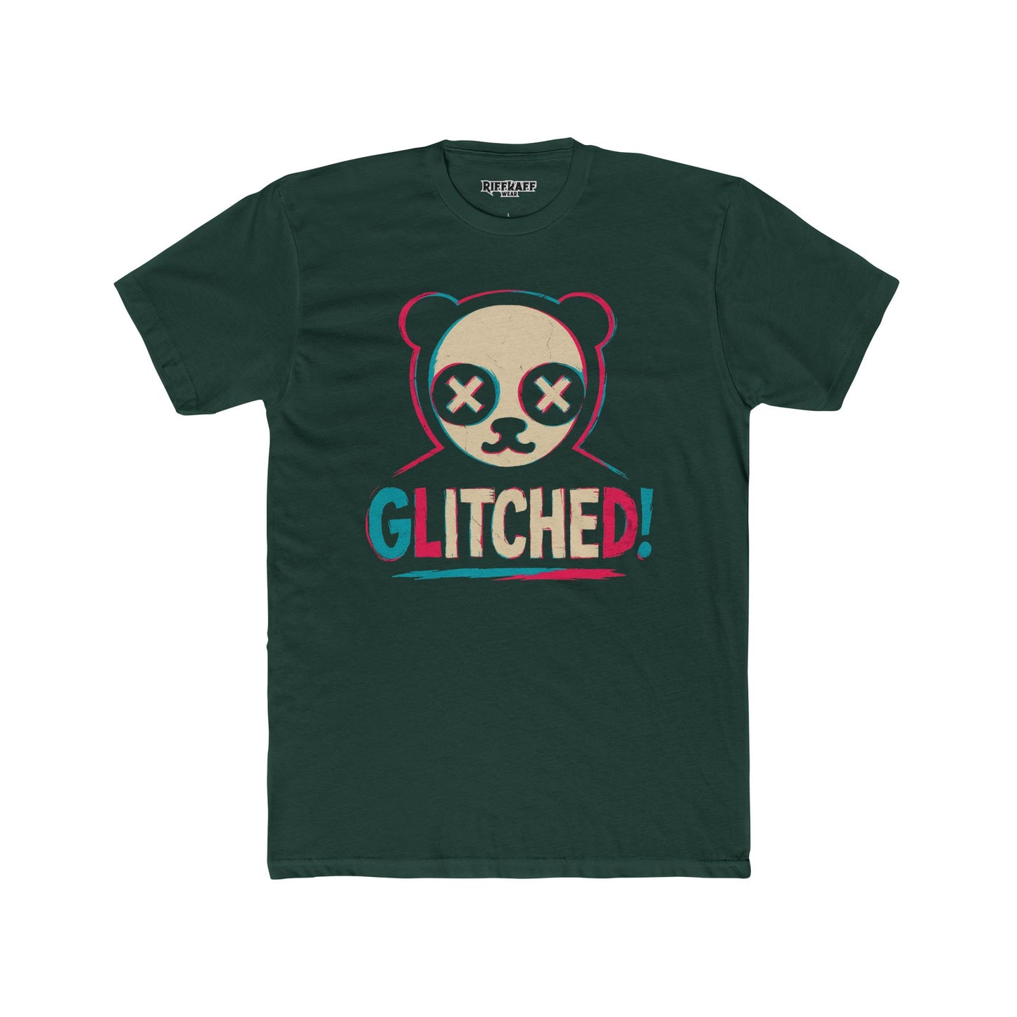 Glitched Panda Unisex Cotton Crew Tee - Fun Casual Wear for Gamers - Riff Raff Wear