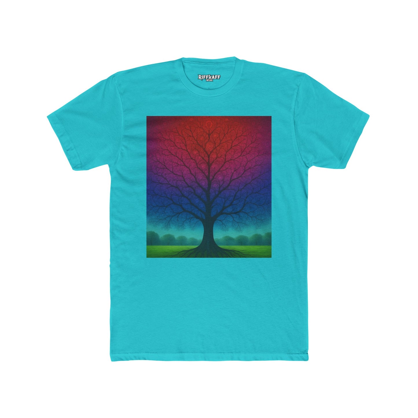 Colorful Tree Art Unisex Tee, Nature Lover Gift, Casual Wear, Bohemian Style - Riff Raff Wear