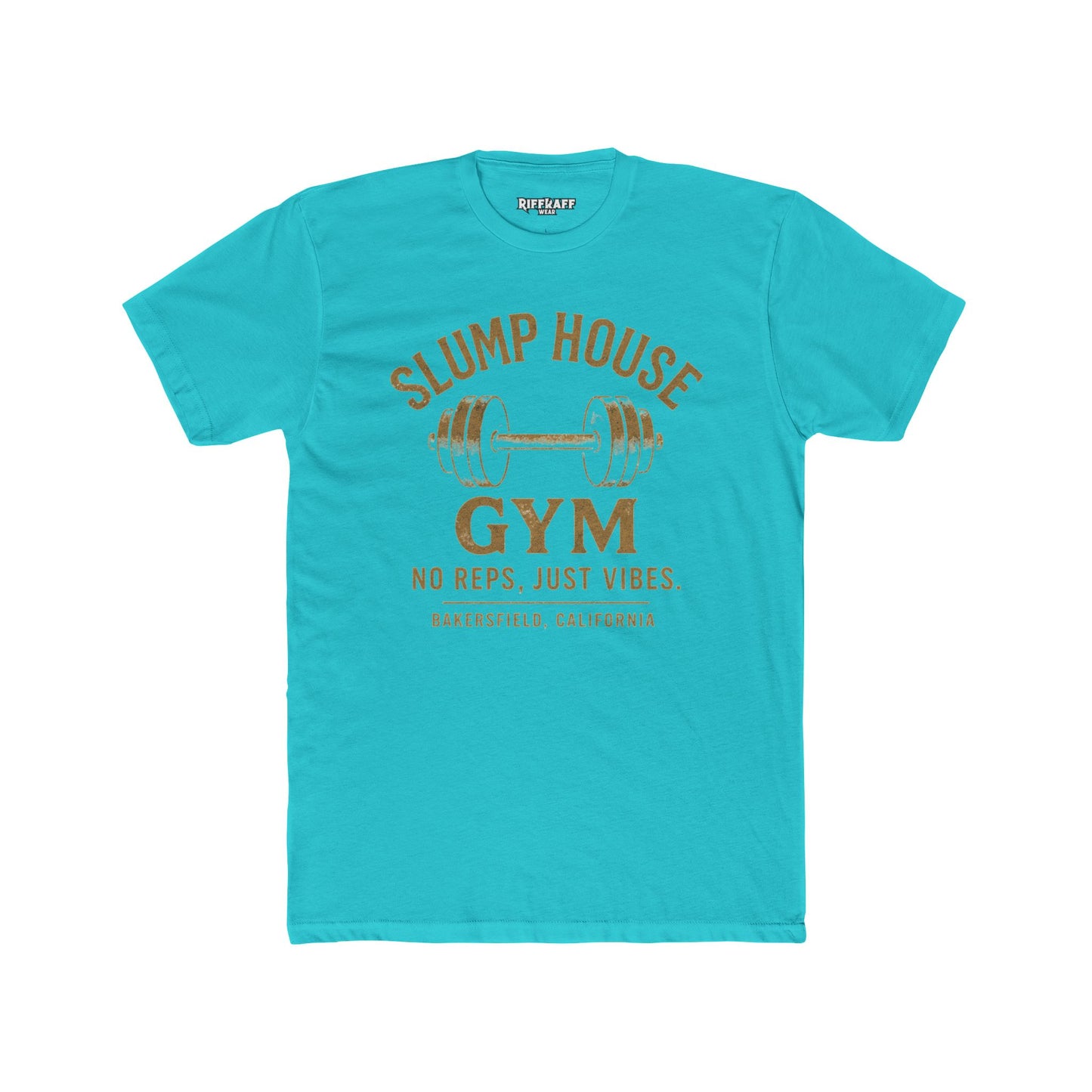 Unisex Cotton Crew Tee - Slump House Gym | No Reps, Just Vibes | Perfect for Fitness Enthusiasts - Riff Raff Underground