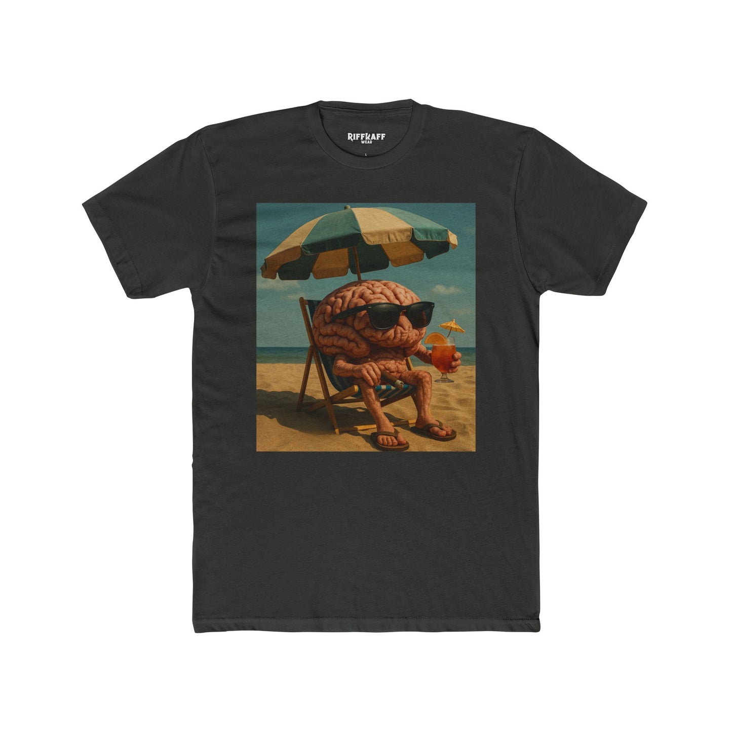 Chill Vibes Brain Art Unisex Cotton Crew Tee - Riff Raff Wear