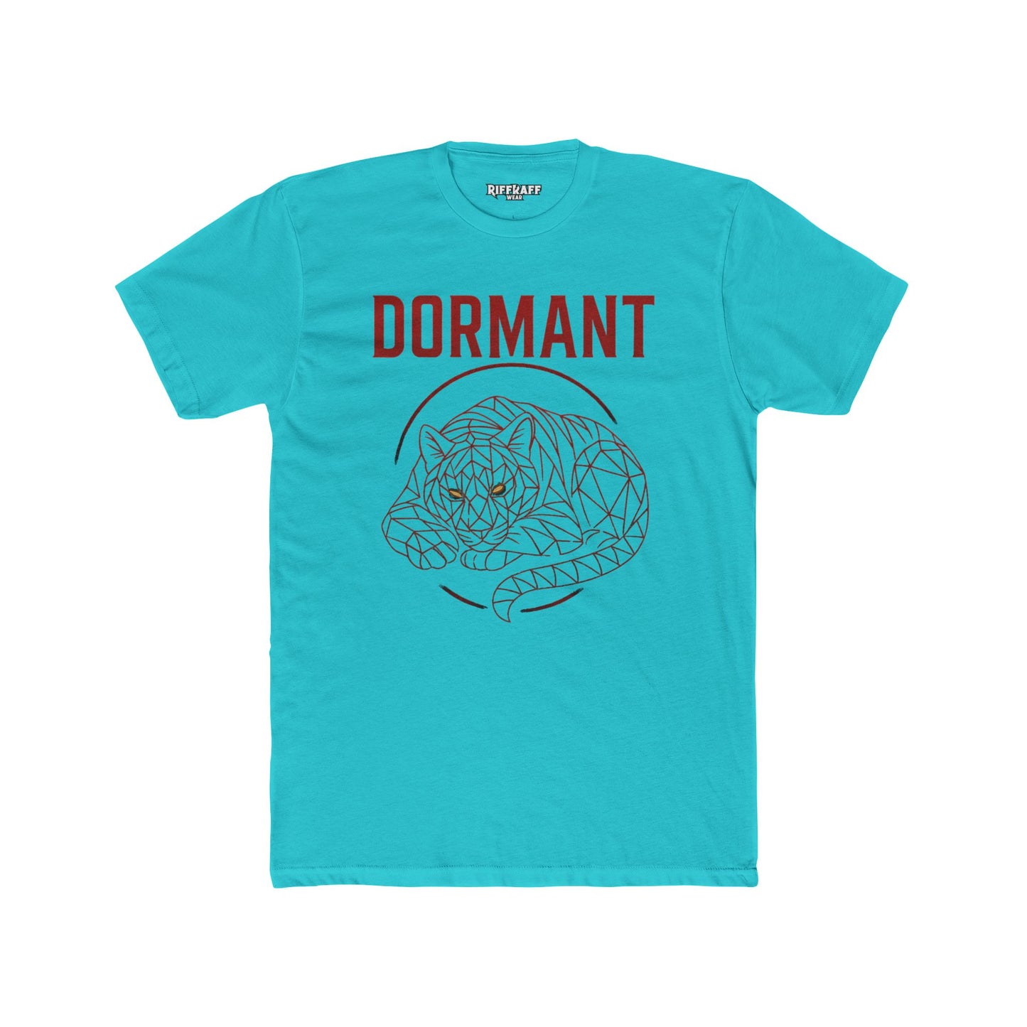 Dormant Tiger Unisex Cotton Crew Tee - Minimalist Animal Graphic T-Shirt - Riff Raff Wear