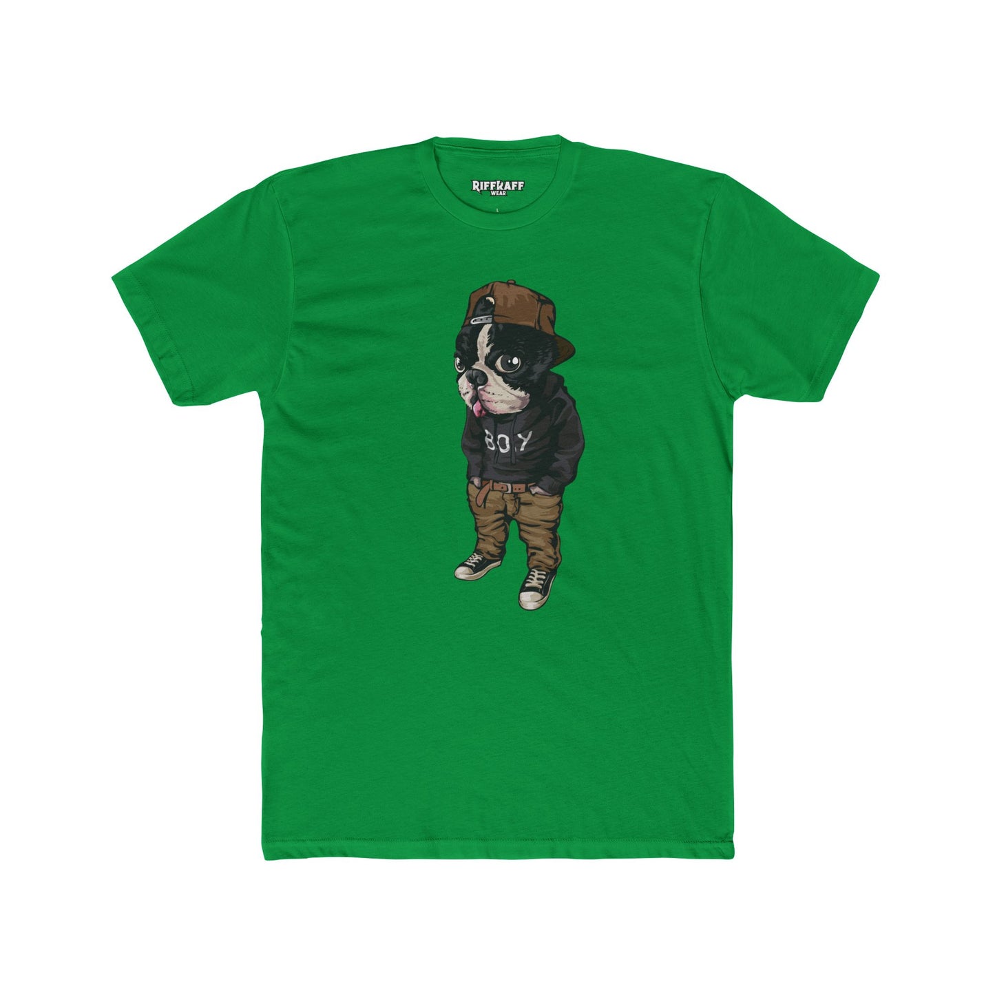 PetNique - Cool Dog Graphic Unisex Cotton Crew Tee - Casual Pet Lover Shirt - Riff Raff Wear