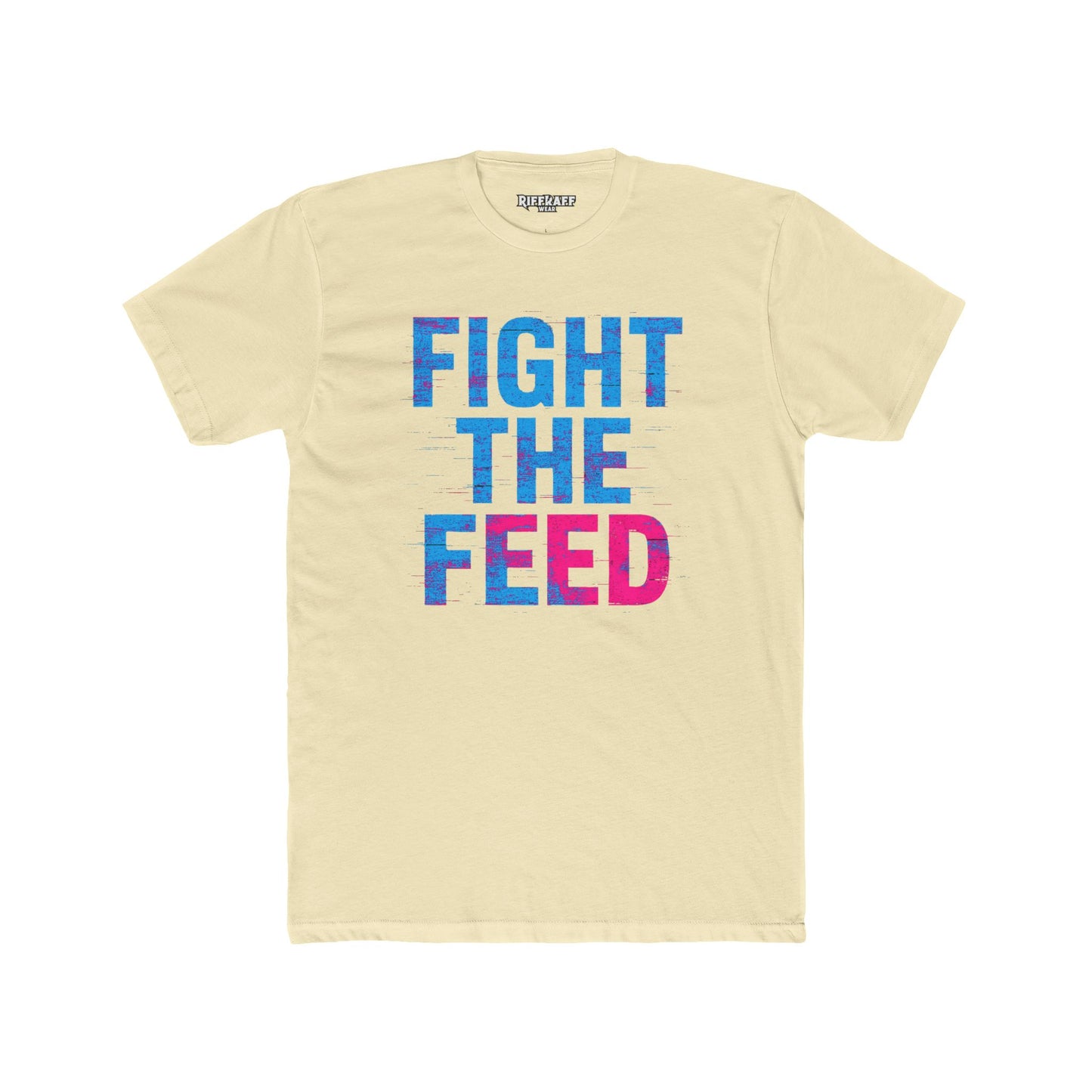Unisex Cotton Crew Tee - Fight the Feed Graphic T-Shirt - Riff Raff Wear