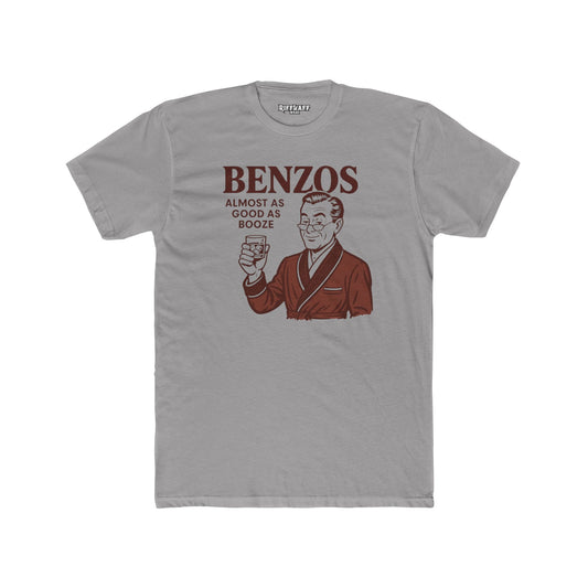 Unisex Cotton Crew Tee with 'BENZOS' - Perfect Med Merch - OverRx - Riff Raff Wear