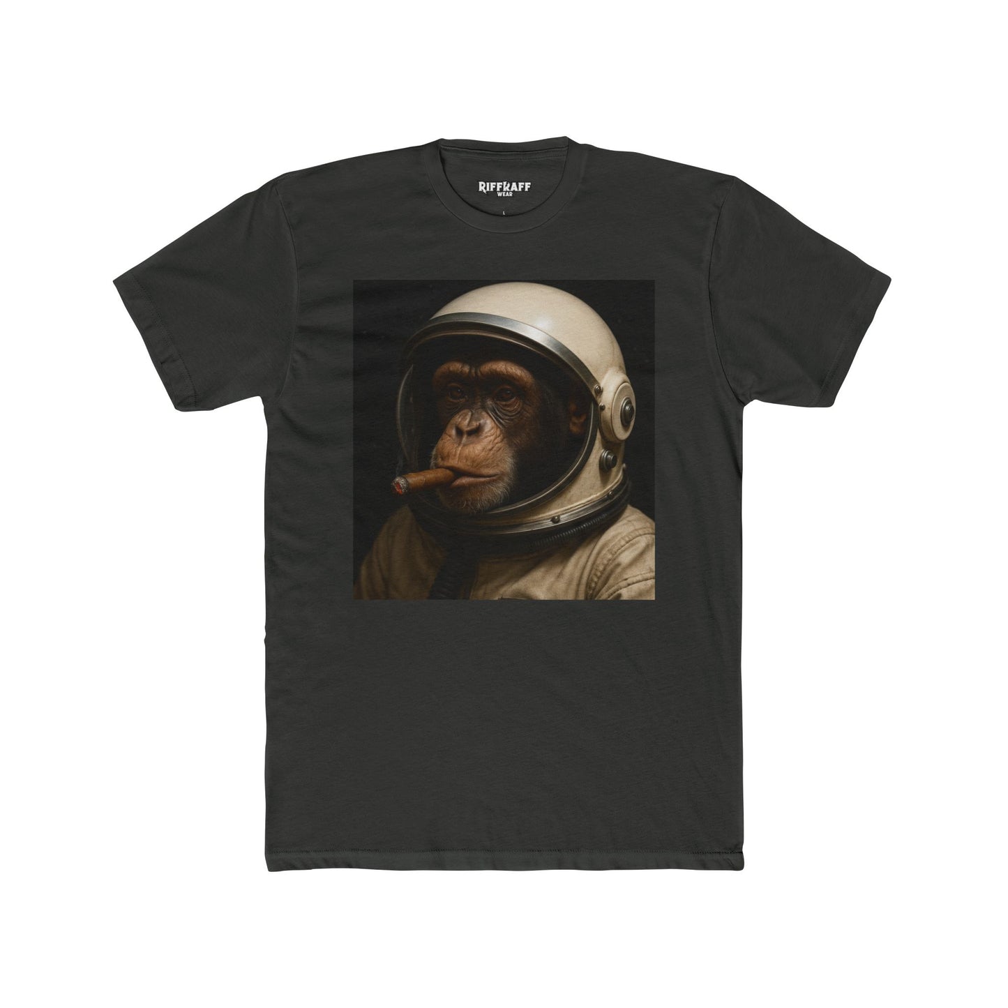 Astronaut Monkey Unisex Cotton Crew Tee - Fun Graphic T-Shirt for Animal Lovers - Riff Raff Wear