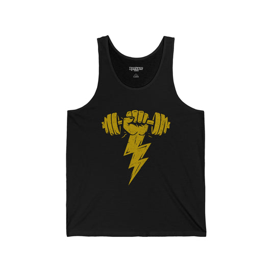 Empower Lift Unisex Jersey Tank - Workout Motivation Graphic Tee - Fitness - Riff Raff Wear