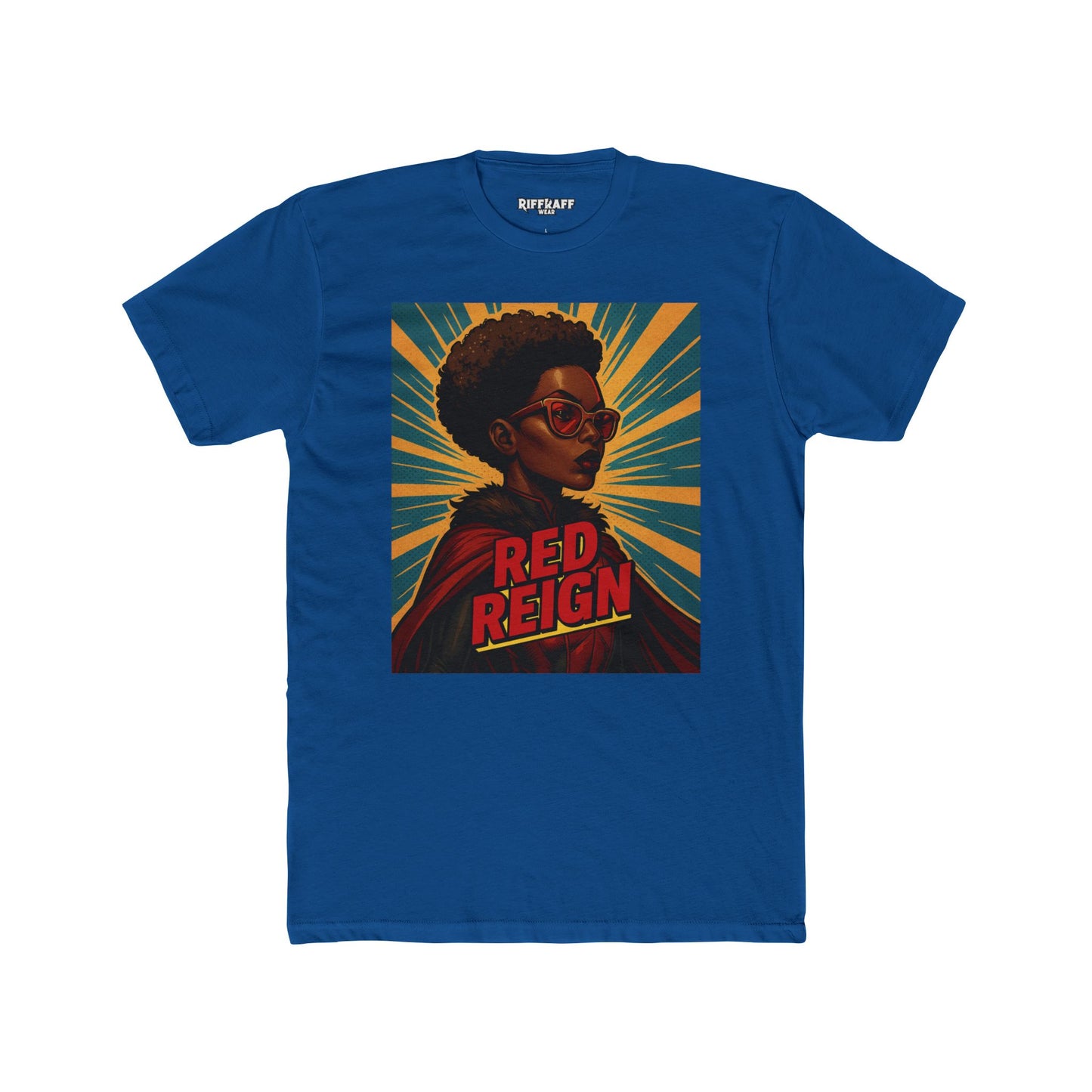 Red Reign Unisex Cotton Crew Tee - Empowering Superhero Design