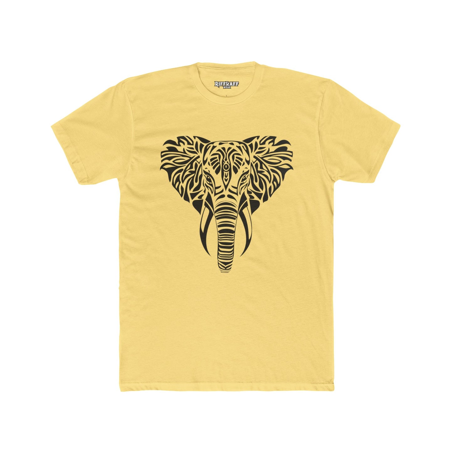 Trendy Elephant Design Unisex Cotton Crew Tee, Eco-Friendly Graphic Tee, -Riff Raff Wear