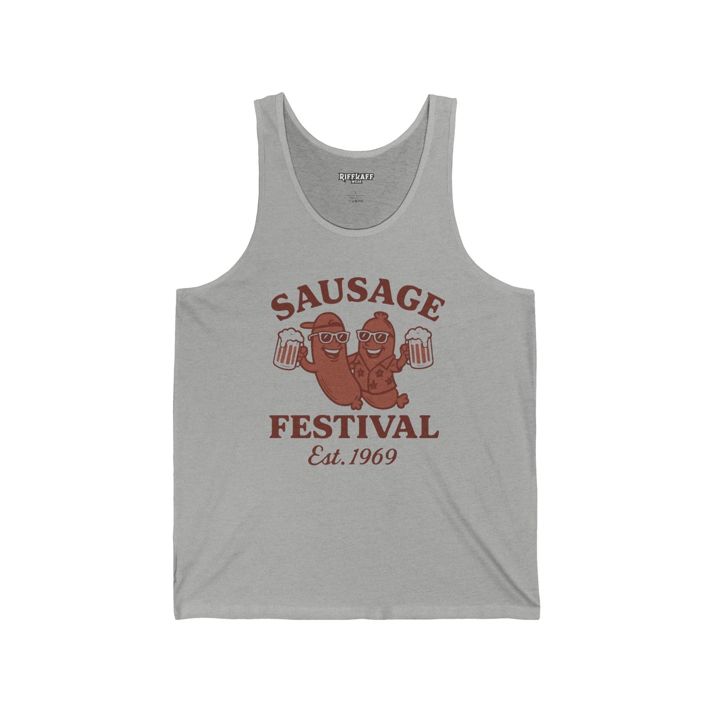 Sausage Festival Unisex Jersey Tank - Perfect for Food Lovers & Party Enthusiasts - Riff Raff Wear