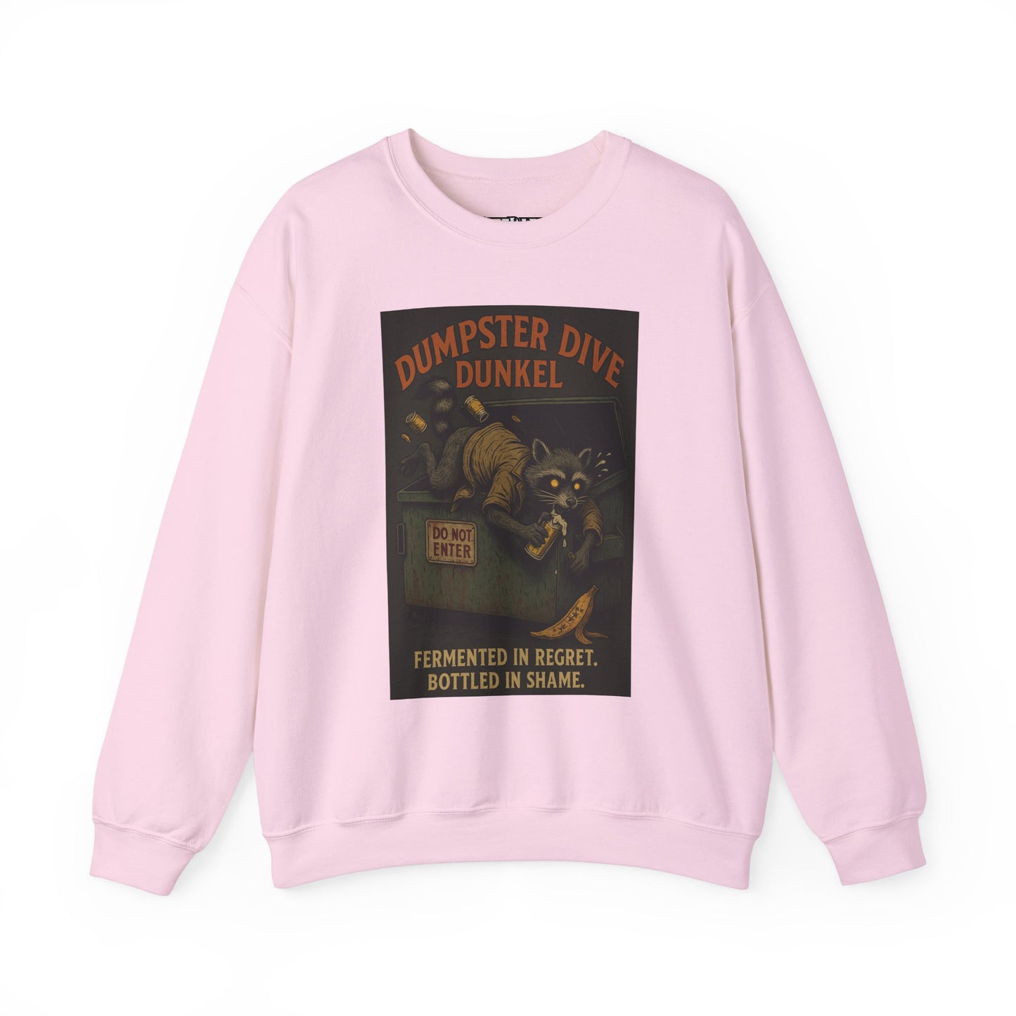 Dumpster Dive Funny Sweatshirt - Unisex Crewneck for Animal Lovers - Riff Raff Wear Underground