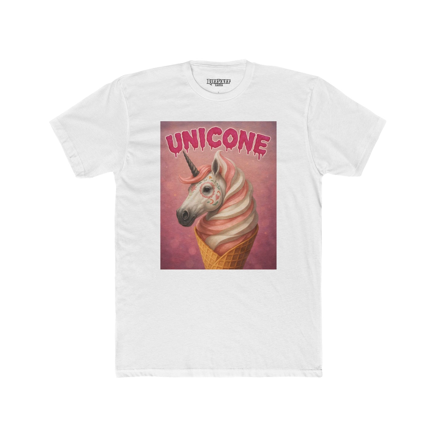 Whimsical Unicone Crew Tee - Fun Unicorn Ice Cream Graphic T-Shirt - Riff Raff Wear