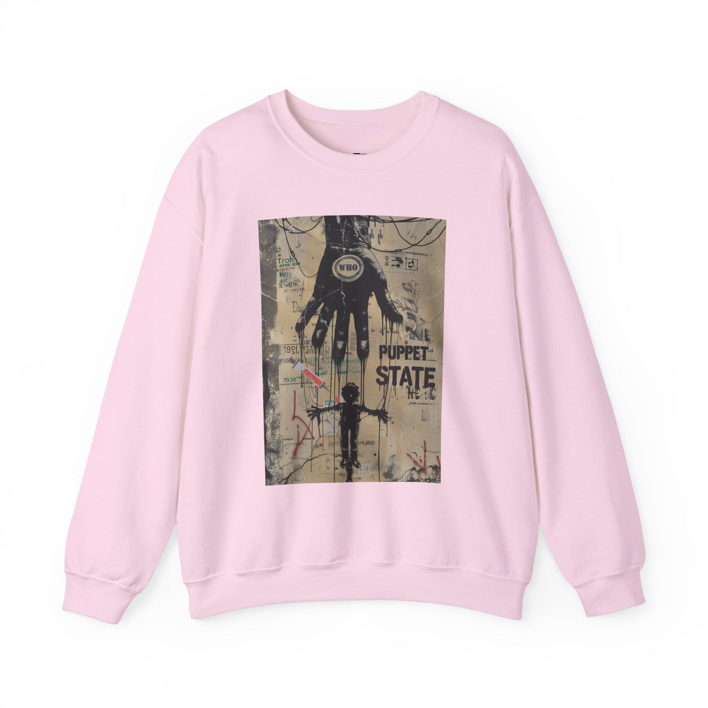 Artistic Puppet State Sweatshirt - Unisex Crewneck for Creative Souls - Riff Raff Wear