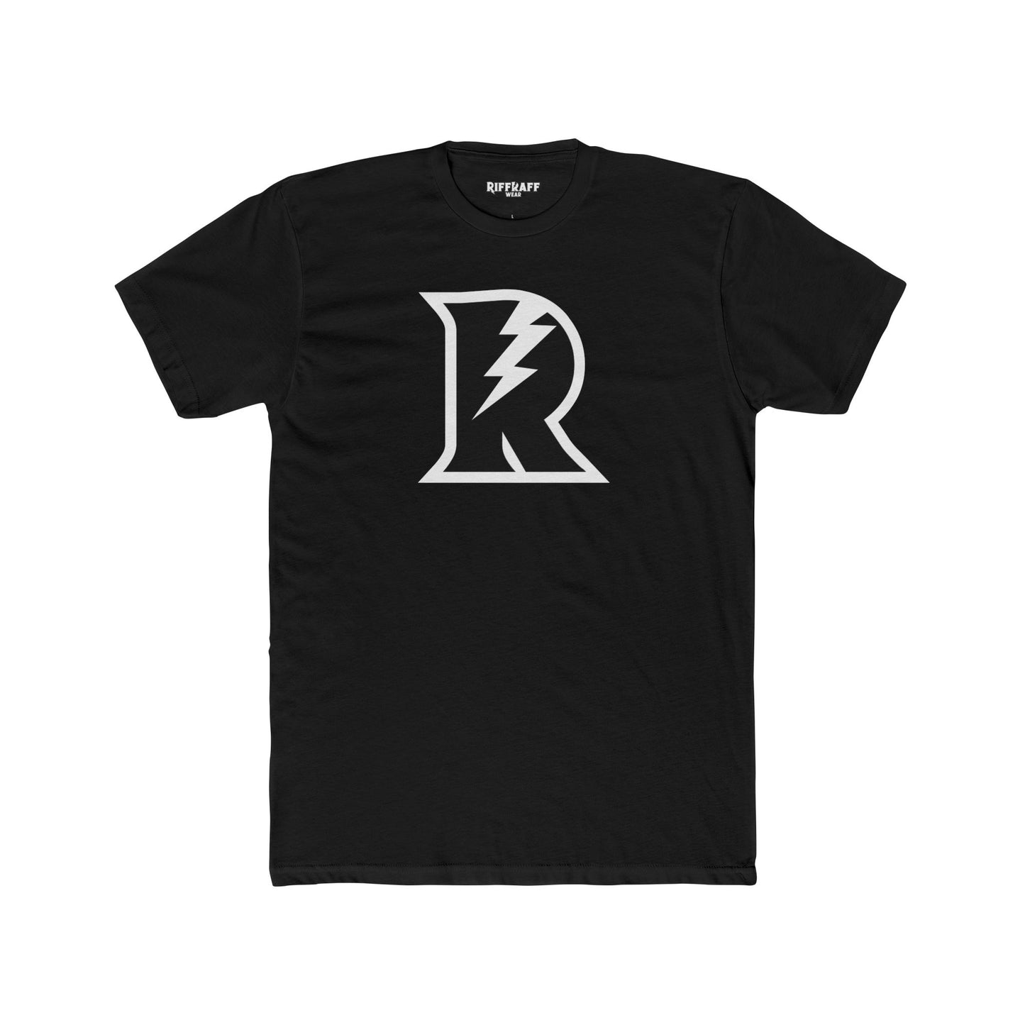 Unisex Cotton Crew Tee - Bold 'R' Lightning Logo - Casual Graphic T-Shirt - Riff Raff Wear