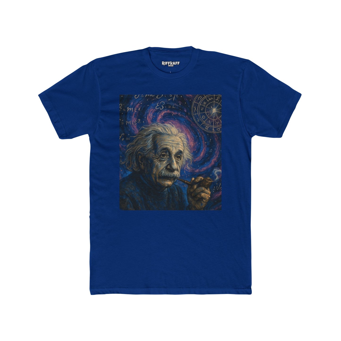 Einstein Cosmic Crew Tee - Unisex Cotton T-Shirt for Science Lovers - Riff Raff Wear
