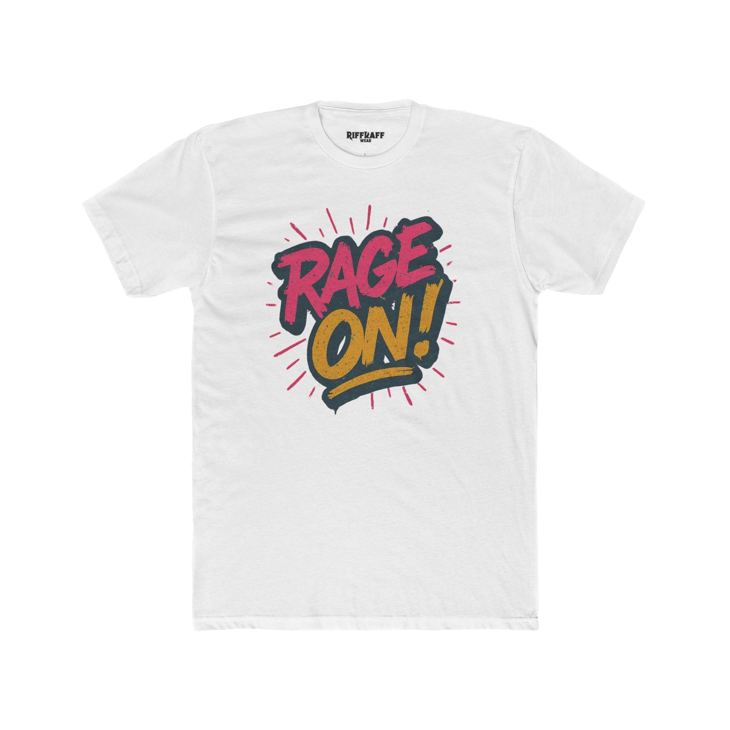 Rage On! Unisex Cotton Crew Tee - Bold Graphic T-Shirt for Casual Wear