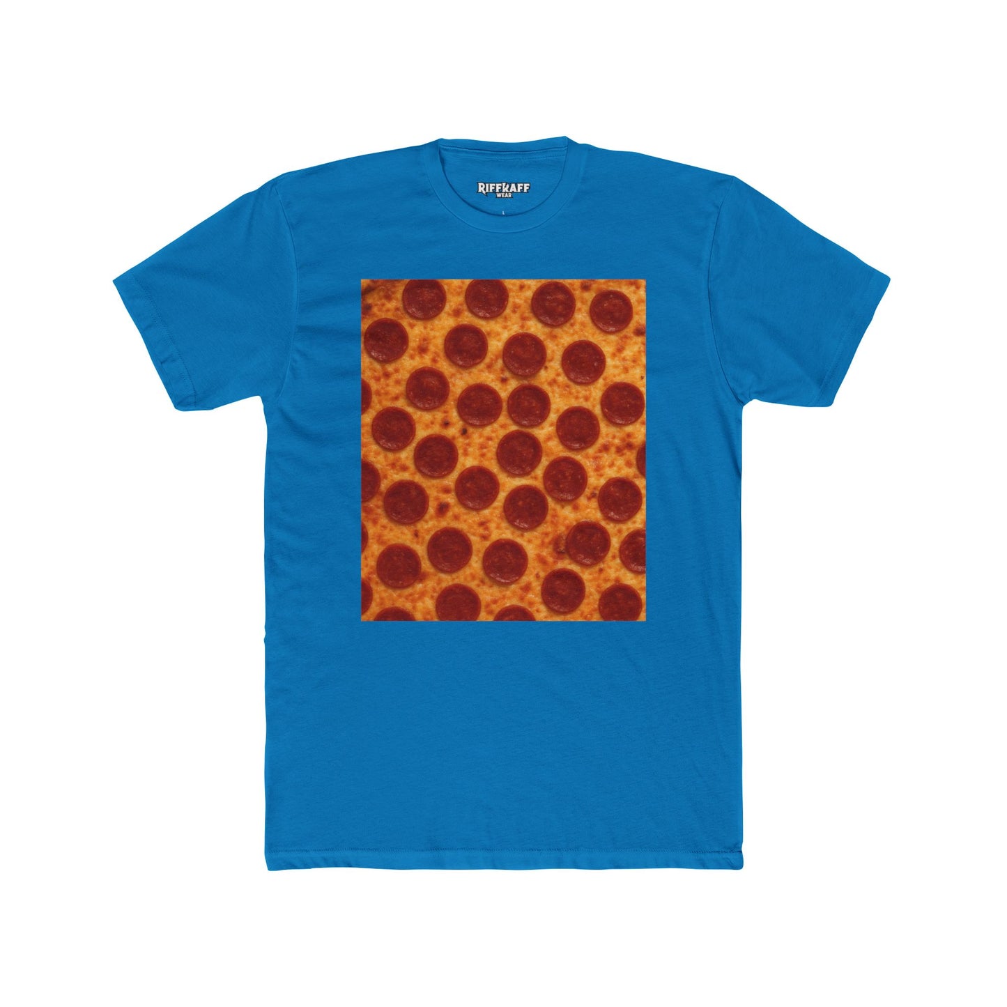 Pizza Pattern Unisex Cotton Crew Tee - Fun Foodie Fashion -Riff Raff Wear