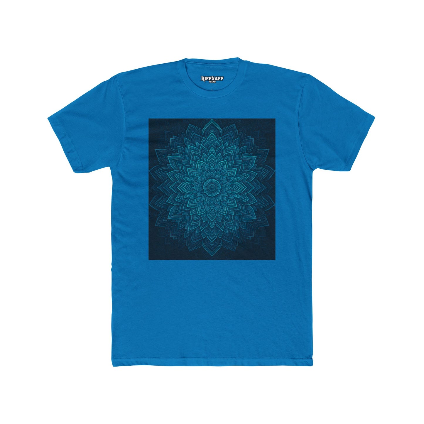 Meditative Floral Unisex Cotton Crew Tee - Relaxing Design for Mindfulness - Riff Raff Wear